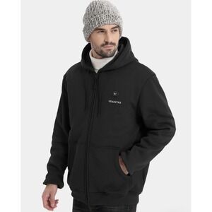 Venustas Unisex Heated Zip Up Hoodie Sweatshirt Black Size 3XL